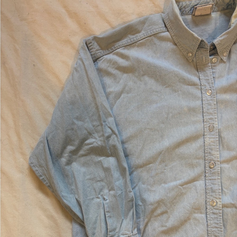 1991 loony tunes vintage graphic button up denim shirt - Picture 4 of 10